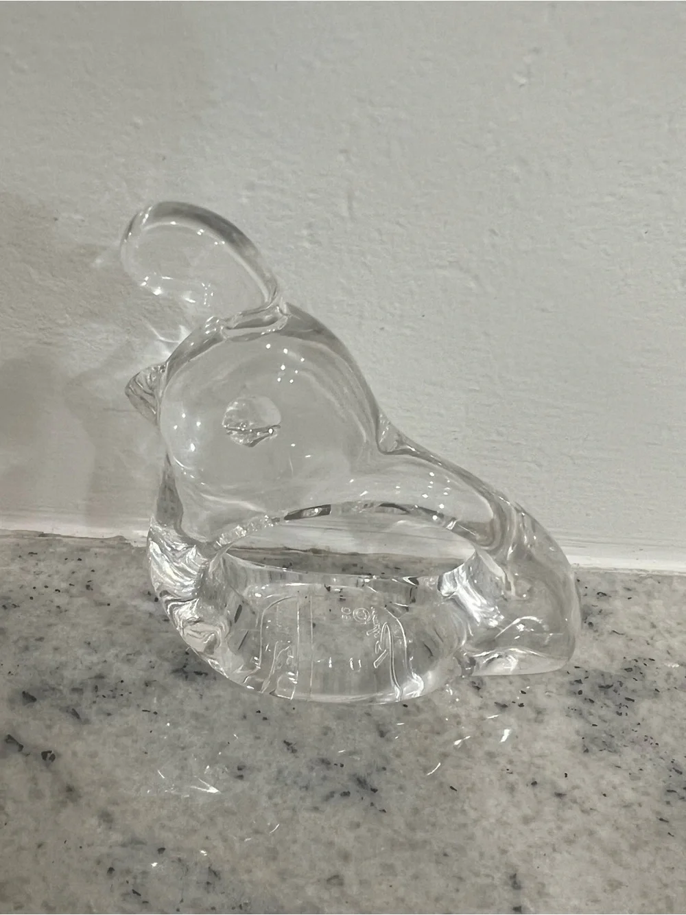 Partridge Quail Napkin Rings By Bijan in Clear Lucite Set of 8 Vintage 70s